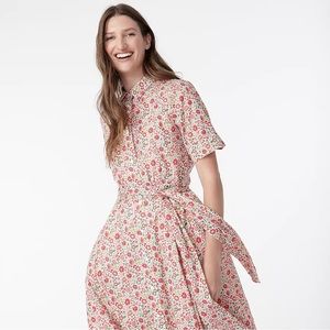 NEW J. Crew Belted shirtdress in Liberty® Danjo floral dress size 00